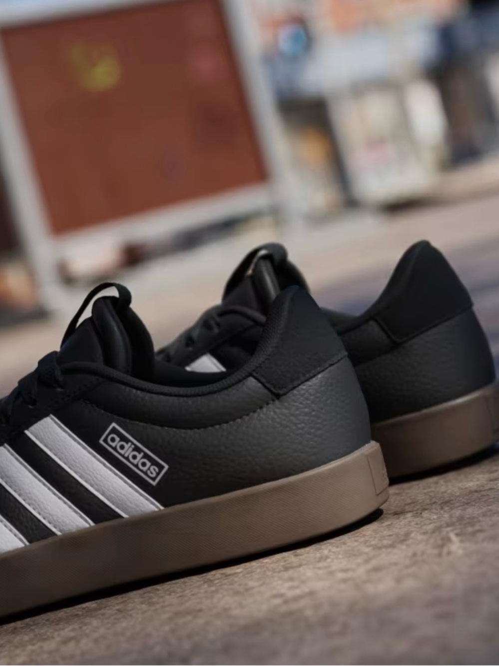 adidas VL Court 3.0 Low Shoes - Black / Brown Gum (Women's) - Brand New 9.5 - Picture 6 of 10